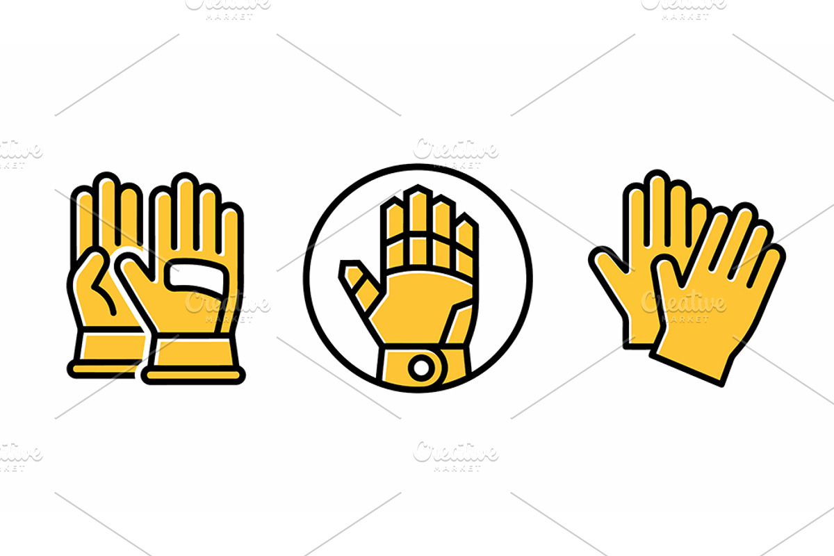 Protective Gloves Vector Icons, an Object Graphic by Artonix (Photo 2 of 3)