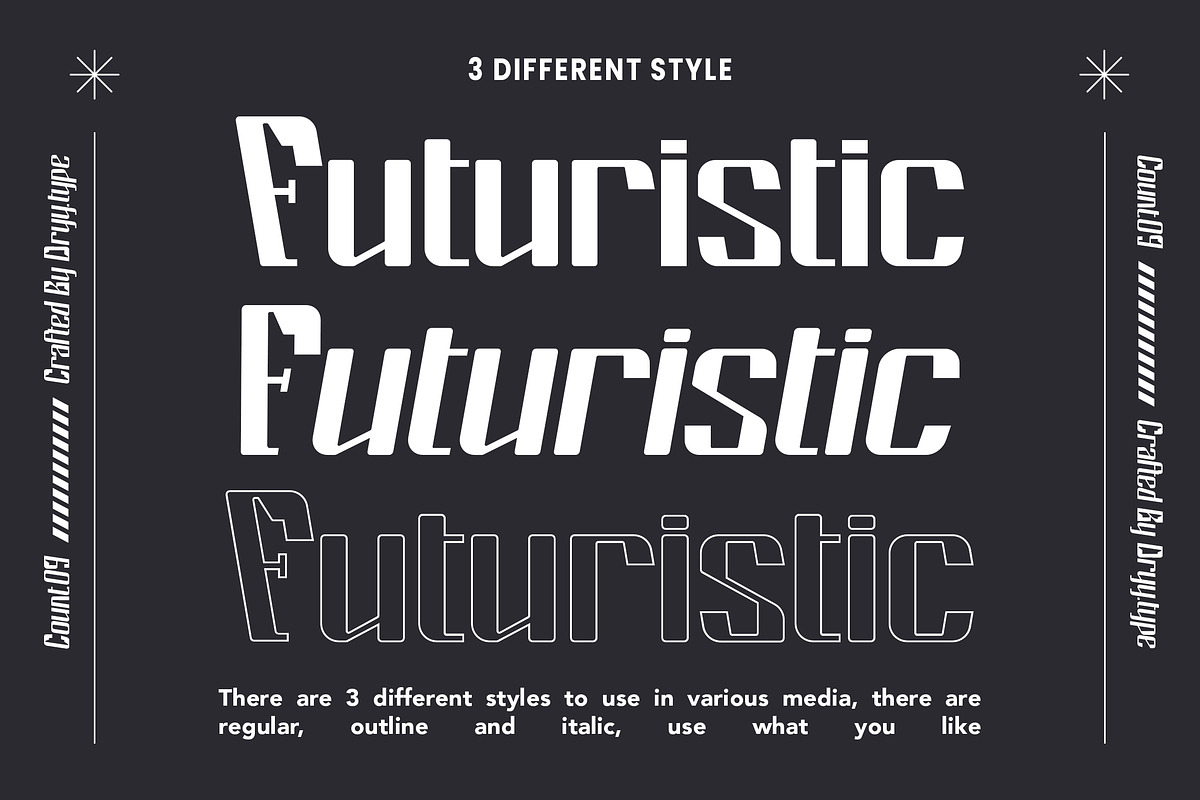Bulzing - Futuristic font, a Slab Serif Font by Dryy.type (Photo 5 of 10)