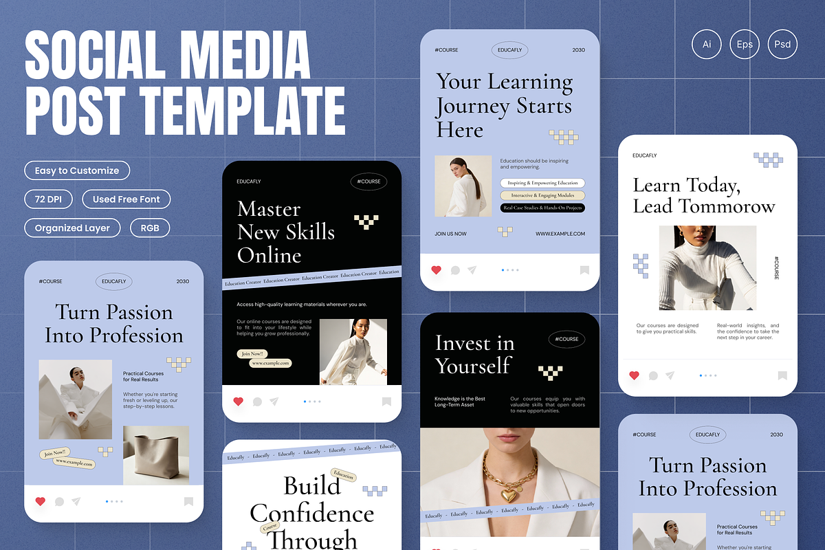 Education Course - Instagram Post, a Social Media Template by Annora Studio (Photo 1 of 6)