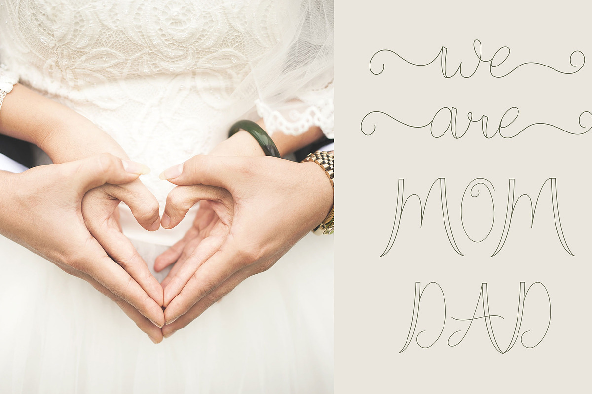 Moon Line Script - Line Script Font preview 2