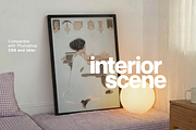 DIN A Frame Lilac Gingham Mockup, an Advertising Mockup by WasMockups (Thumbnail 3 of 6)