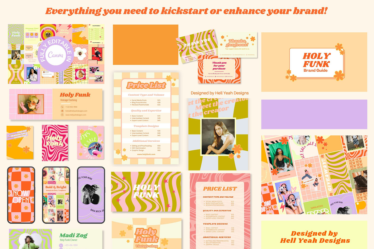 Holy Funk Branding Starter Kit, a Social Media Template by Hell Yeah Designs (Photo 5 of 12)