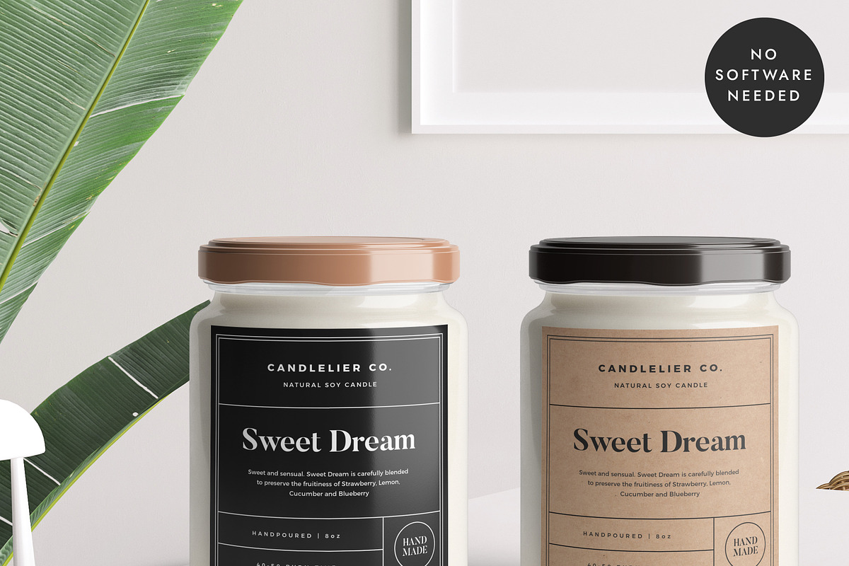 Candle Canva Label LA002 (Indiana), a Stationery Template by Draca Design Co (Photo 2 of 4)