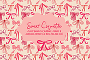 Coquette ribbons, frames & pattern, a Decorative Illustration by bron.alexander (Thumbnail 1 of 5)