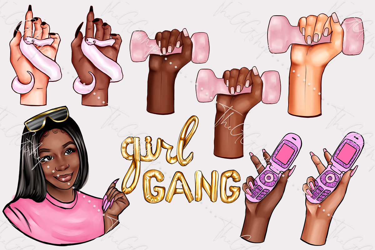 Boss Babe Clipart Set, a Decorative Illustration by The GG Shop (Photo 3 of 15)