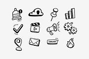 Social Media Doodle Illustration, an Object Graphic by SLAB! Design (Thumbnail 3 of 3)