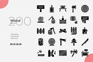 Wood Solid Icons, a Solid Icon by Bloodline