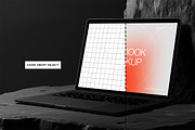 Macbook Mockup on Stone, a Mac Mockup by sagesmask.com (Thumbnail 3 of 14)