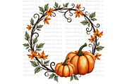 Pumpkins with Autumn Vines, a Decorative Illustration by Bloom Craft Creations (Thumbnail 9 of 12)