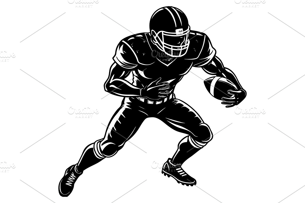 American football player, an Illustration by Mark1987