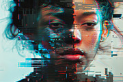 90 Glitch faces, a Person Illustration by Handmadefont (Thumbnail 51 of 94)