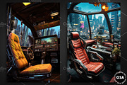 Cyberpunk Vehicle Interior Poster, a Background Graphic by Other Side Art (Thumbnail 2 of 5)