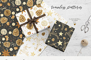 Natural Christmas. Watercolor & Gold, a Decorative Illustration by NataliVA (Thumbnail 6 of 8)