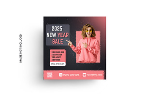 New Year Sale Social Media poster, a Social Media Template by graphics city