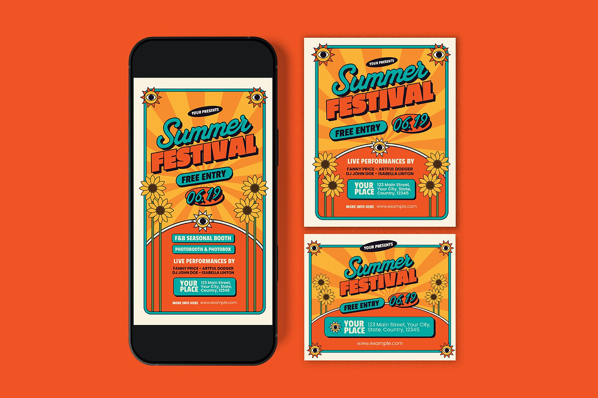 Summer Festival Flyer, a Flyer Template by graphicook (Photo 3 of 3)