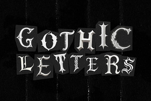 Gothic Letters, 500+ pcs PNG FONT
