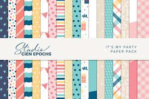 It's My Party Paper Pack, a Pattern Graphic by Studio Cien Epochs