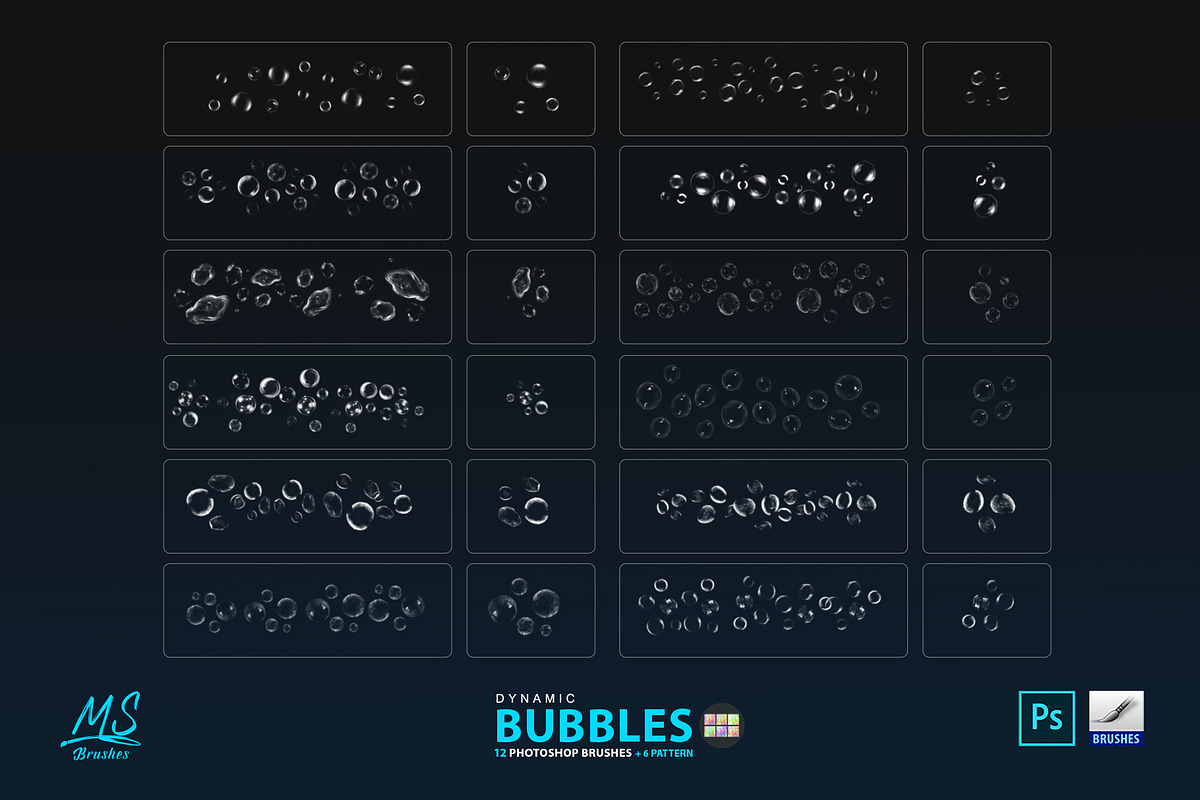 Bubbles Photoshop Brushes, a Brush Add-On by Mohamed Saber (Photo 2 of 4)