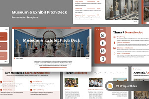 Museum & Exhibit Pitch Deck Slides, a Presentation Template by twinstd