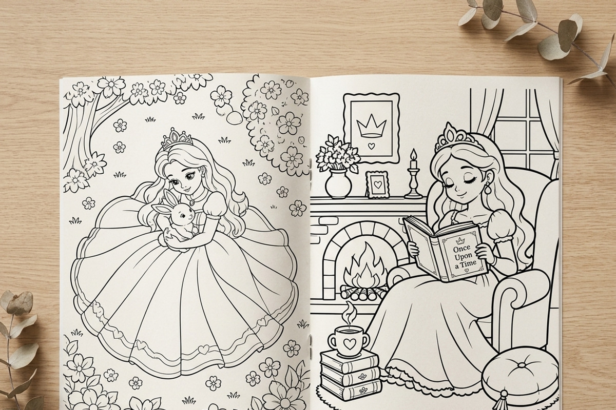 Magical Princess Coloring Book Vol38, a Person Illustration by ikarifq shop (Photo 3 of 7)