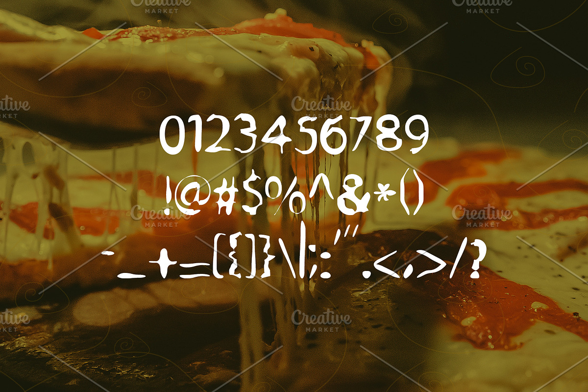 Pizza Lumer Display Font, a Font by Nickhard (Photo 5 of 6)