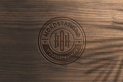 Logo Mockup - Wood Debossed Effect, a Layer Style Add-On by Artlogs x Modaldesain (Thumbnail 1 of 2)