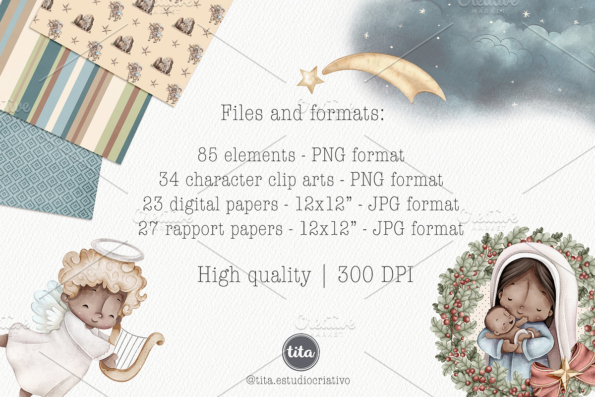 Watercolor Christmas clip part, a Seasonal Illustration by Tita Creative Studio (Photo 6 of 6)
