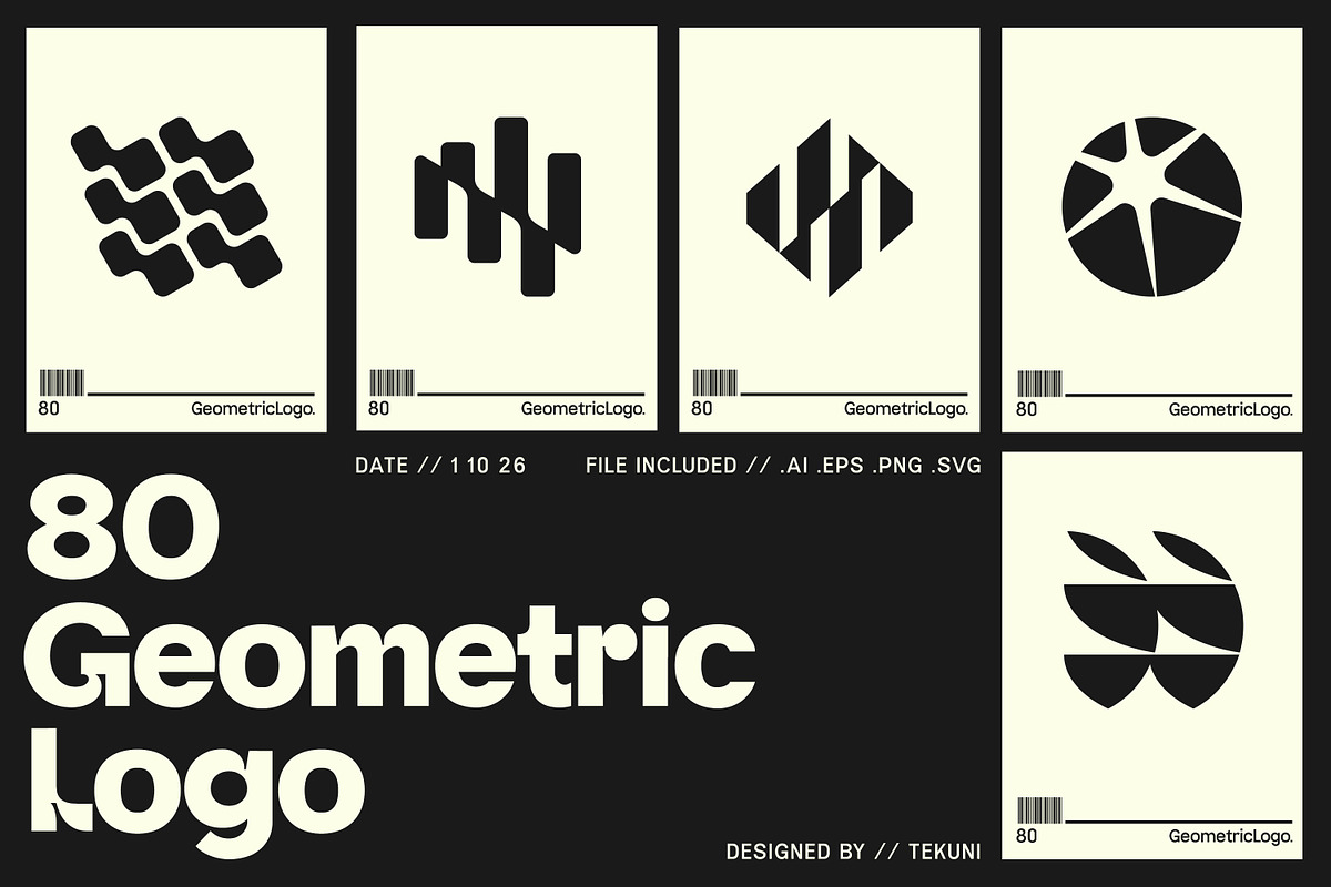 Geometric Logo Pack, a Solid Icon by Tekuni (Photo 1 of 14)