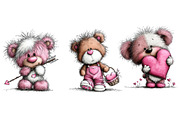 Valentine's Whimsical Bear Clipart, an Illustration by Dream Creation (Thumbnail 7 of 8)