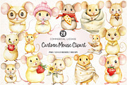 Cartoon Mouse Clipart PNG, an Illustration by SinaCreation (Thumbnail 1 of 5)