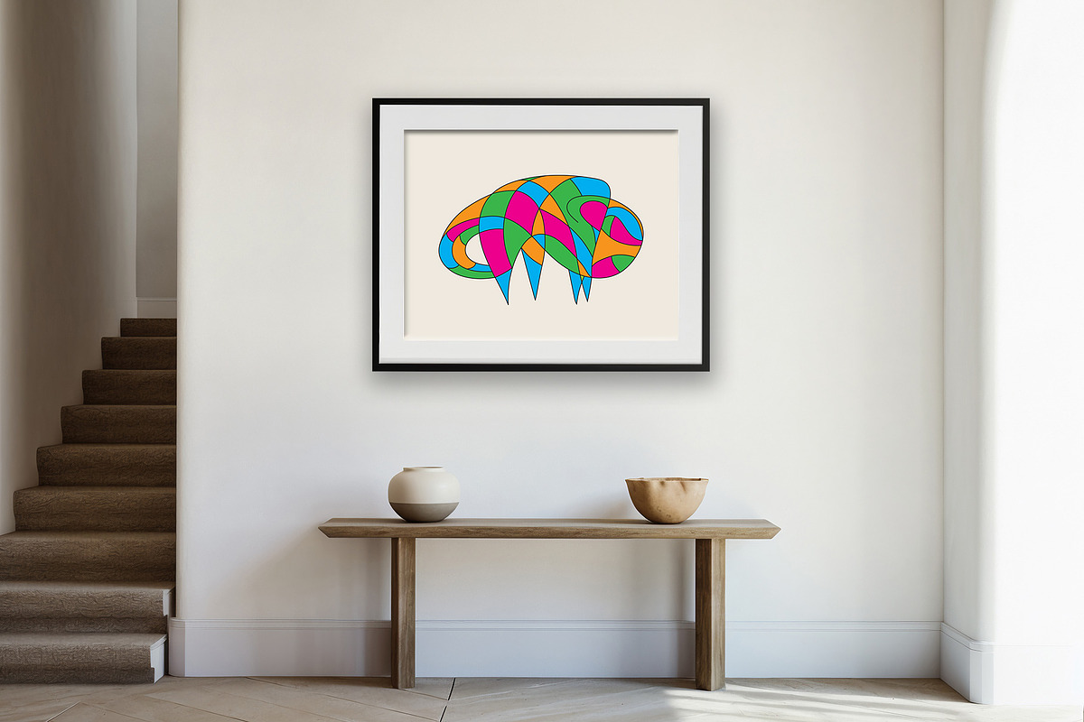 Abstract art bison in bright colors, an Animal Illustration by DutchDigitalDesign (Photo 1 of 3)