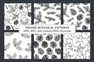 Winter botanical patterns