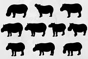 Hippo Silhouette SVG, an Animal Illustration by newminddesign (Thumbnail 1 of 3)