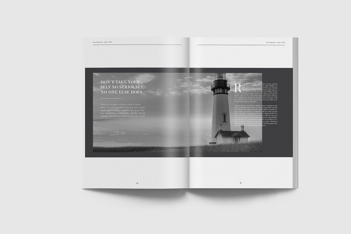 Pure Magazine Template, a Magazine Template by Uloel Design (Photo 7 of 12)