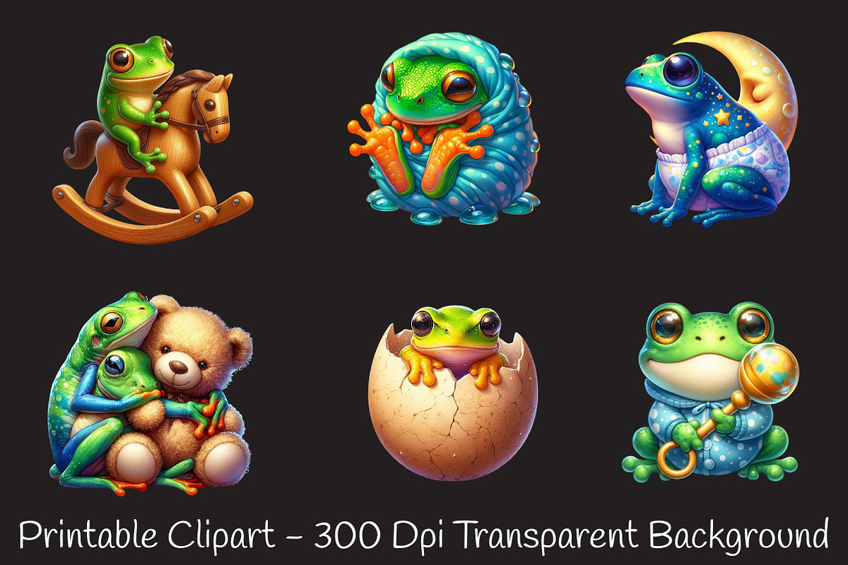 Summer Frog Nursery Clipart Sublimat, an Illustration by RobertsArt (Photo 4 of 7)