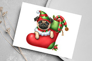 Christmas Animal Peeking Clipart, an Illustration by Canvas Craft (Thumbnail 6 of 8)