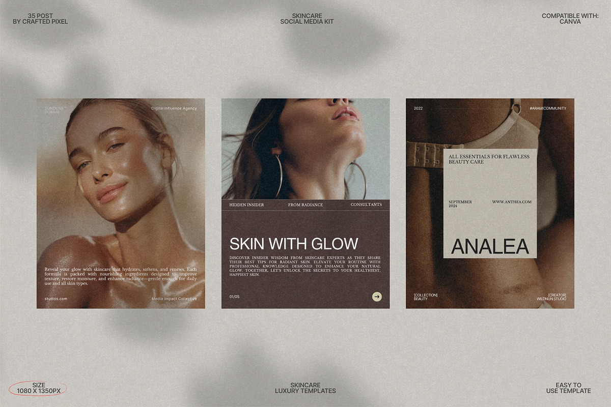 Soft Skincare Canva Post Set preview 5