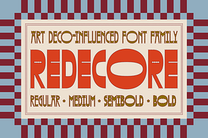 Redecore – Art Deco Font Family