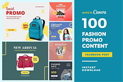 Fashion Sale Content Facebook Posts, a Social Media Template by emcrea (Thumbnail 1 of 9)