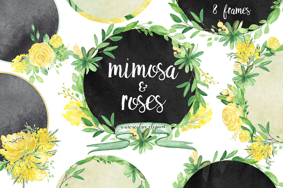 -50% Mimosa & roses flowers, an Illustration by LABFcreations (Photo 4 of 8)