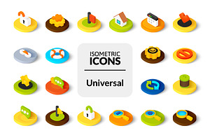 Isometric icons - Universal