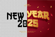 Text Effect Happy New Year 2025, a Layer Style Add-On by Navy Graphic (Thumbnail 2 of 2)