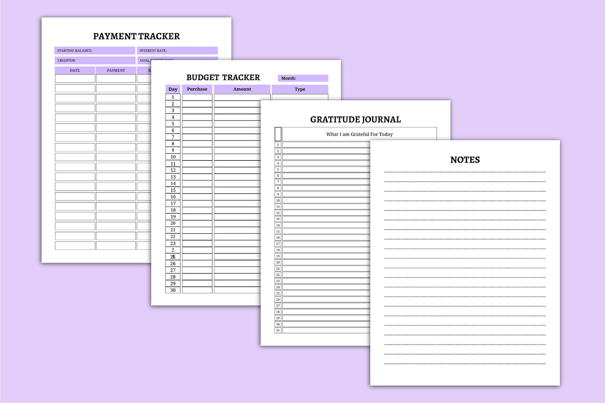 Editable 2024 Happy Life Planner, a Print Template by Shumaya (Photo 5 of 5)