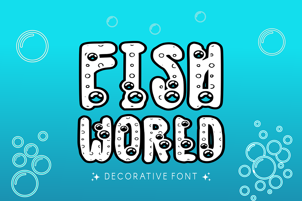 Water Bubble - Decorative Font, a Font by KiddoGlyphs Studio (Photo 3 of 3)
