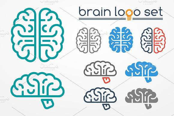 Brain Logo Set