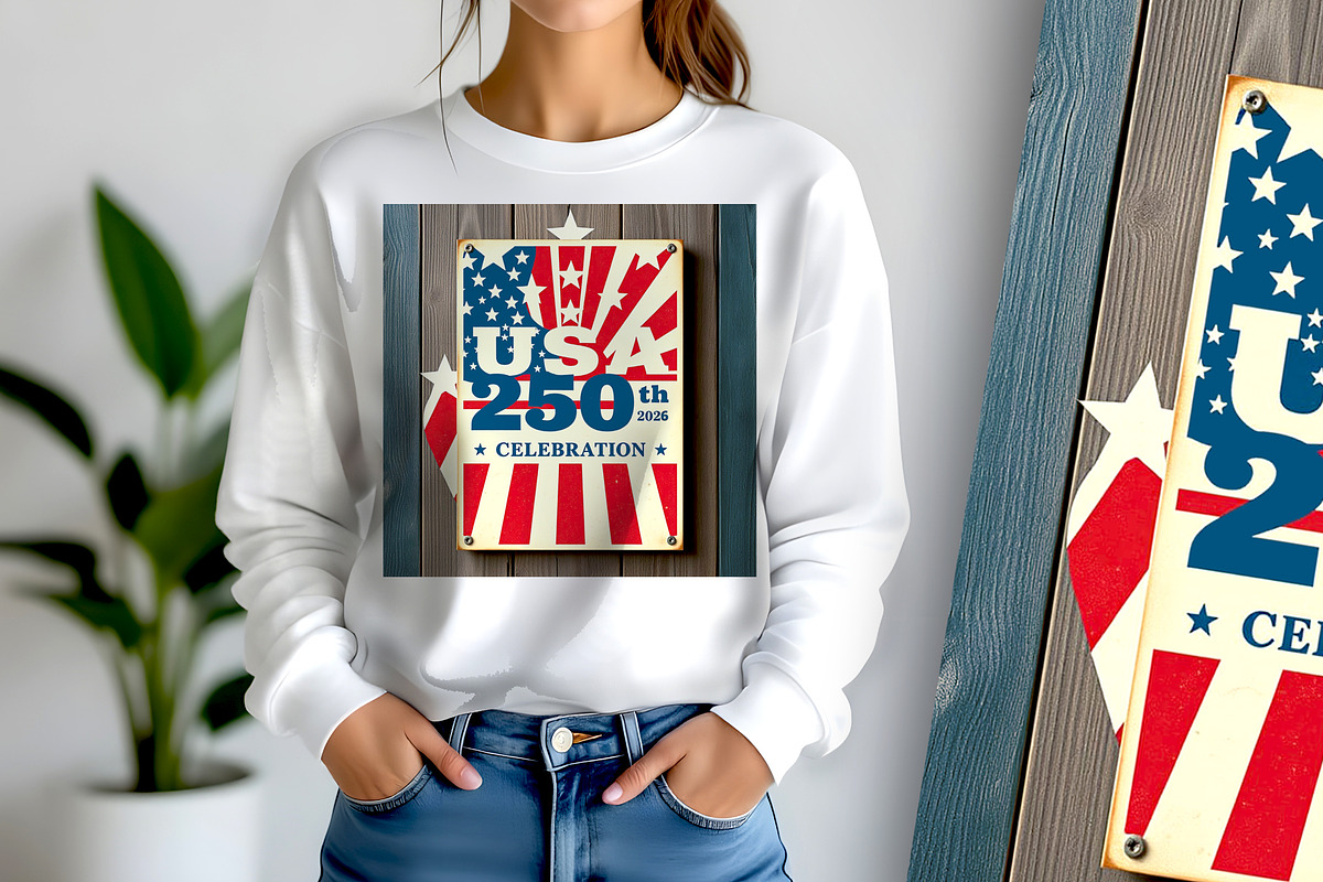 USA 250th Celebration Poster, a Decorative Illustration by Sharon Schwalbe (Photo 2 of 5)