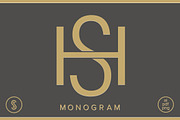 HS Monogram SH Monogram, a Branding & Logo Template by Shuler Studio (Thumbnail 1 of 5)