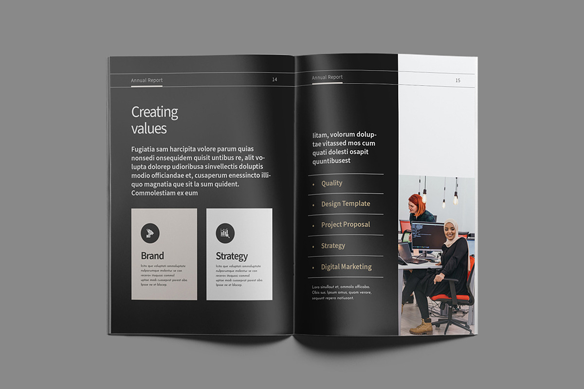 Annual Report Template, a Brochure Template by White Graphic (Photo 9 of 15)