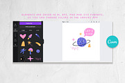 COSMIC LOVE: clipart, cards, pattern, a Seasonal Illustration by Elliko shop (Thumbnail 6 of 11)