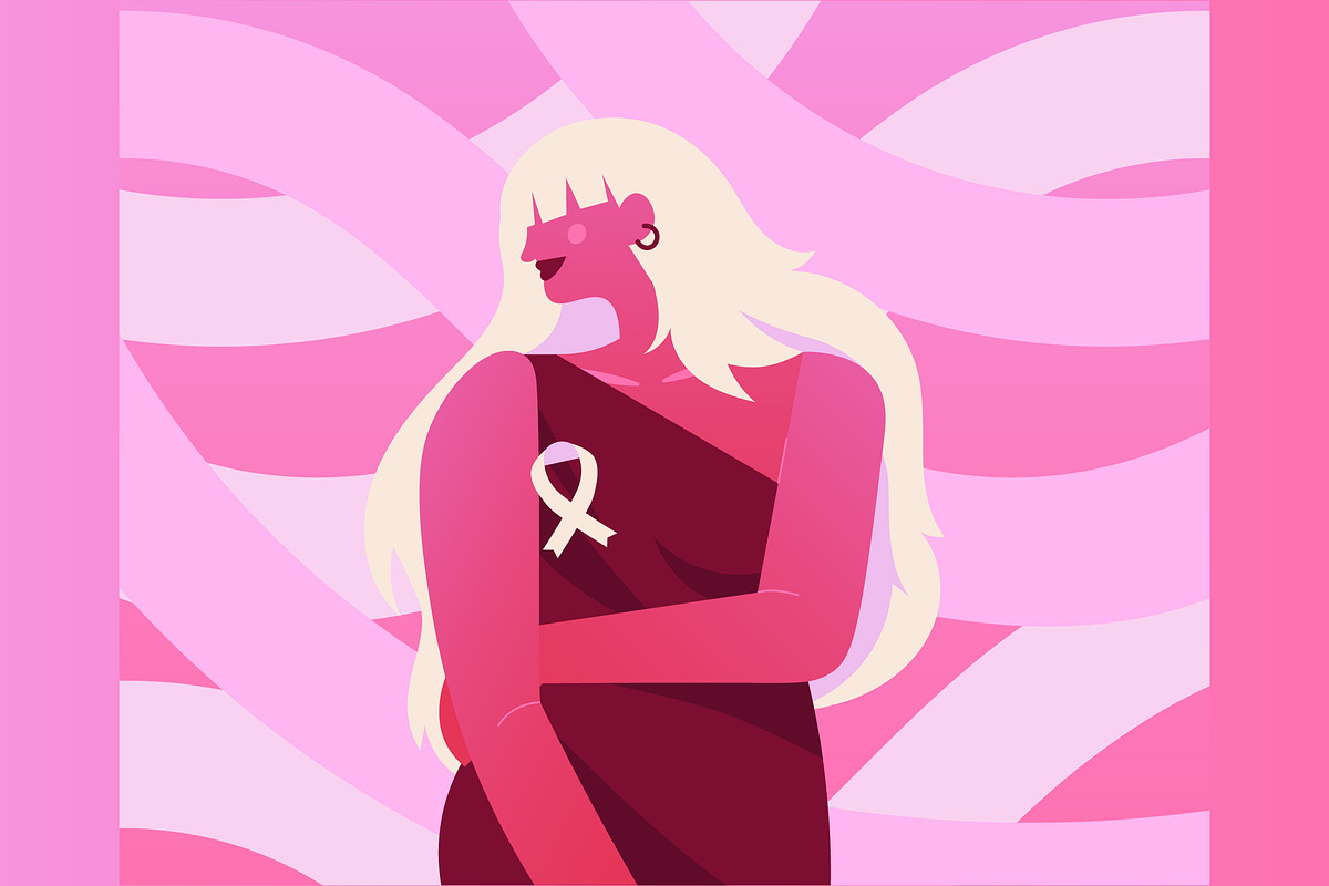 Breast Cancer Full Illustration, a Healthcare Illustration by graphicook